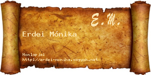 Erdei Mónika névjegykártya